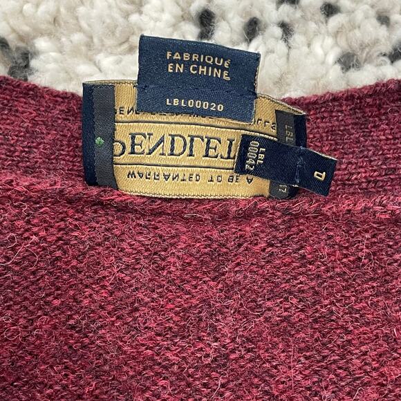 Pendleton Women Wool Cardigan Sweater Button Down Slightly Oversize Red Maroon S - Picture 4 of 16